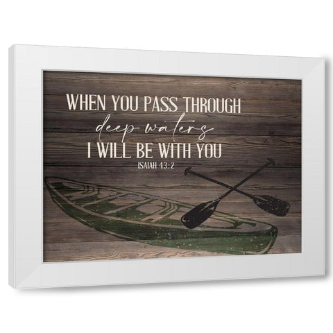 Deep Waters White Modern Wood Framed Art Print by Allen, Kimberly