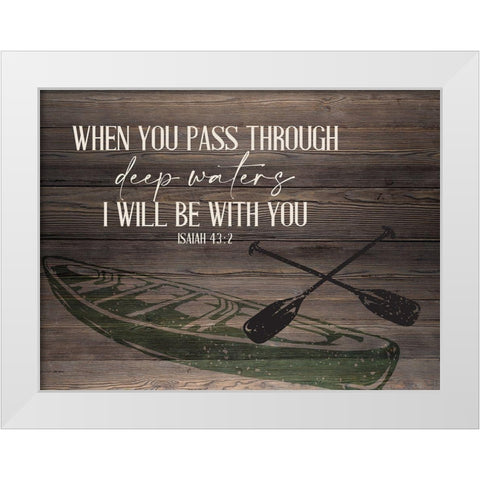 Deep Waters White Modern Wood Framed Art Print by Allen, Kimberly