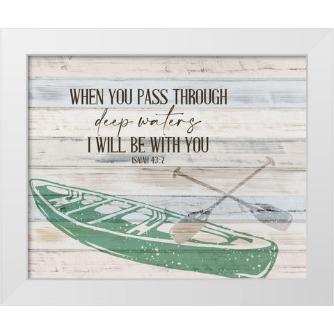 Deep Waters White Modern Wood Framed Art Print by Allen, Kimberly