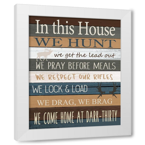In this House V2 White Modern Wood Framed Art Print by Allen, Kimberly