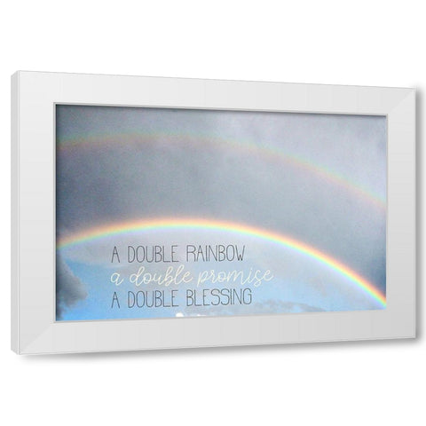 Double Rainbow White Modern Wood Framed Art Print by Allen, Kimberly