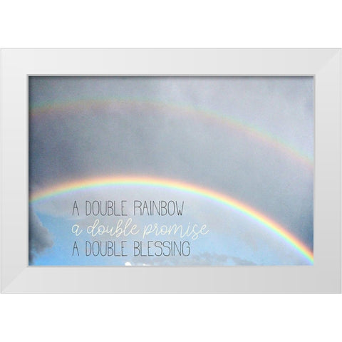 Double Rainbow White Modern Wood Framed Art Print by Allen, Kimberly