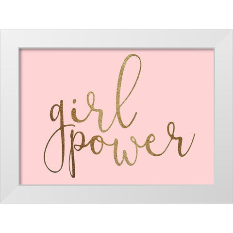Girl Power White Modern Wood Framed Art Print by Allen, Kimberly