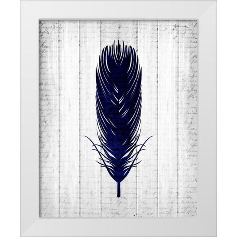Feathered 1 White Modern Wood Framed Art Print by Allen, Kimberly