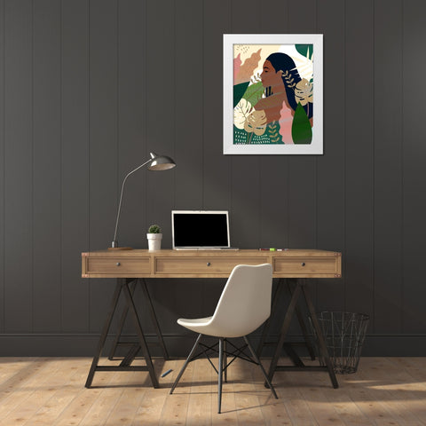 Beauty 1 White Modern Wood Framed Art Print by Allen, Kimberly