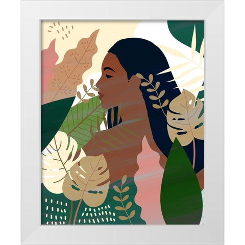 Beauty 1 White Modern Wood Framed Art Print by Allen, Kimberly