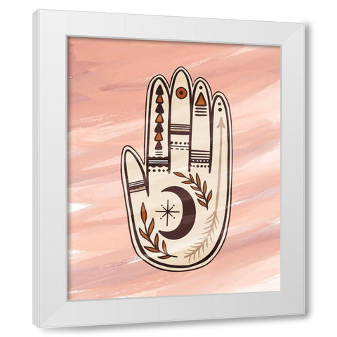Palmistry 1 White Modern Wood Framed Art Print by Allen, Kimberly