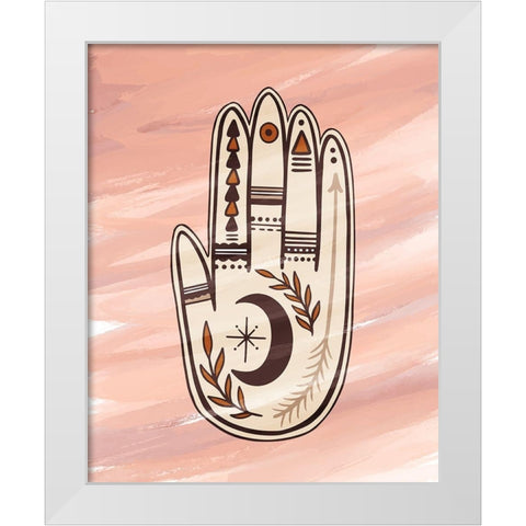 Palmistry 1 White Modern Wood Framed Art Print by Allen, Kimberly
