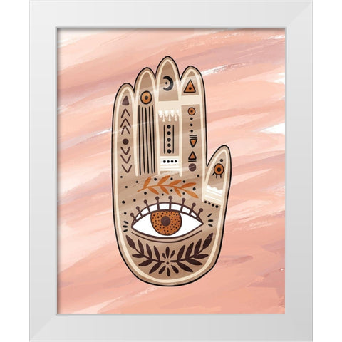 Palmistry 2 White Modern Wood Framed Art Print by Allen, Kimberly