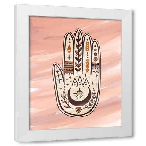 Palmistry 3 White Modern Wood Framed Art Print by Allen, Kimberly