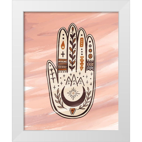 Palmistry 3 White Modern Wood Framed Art Print by Allen, Kimberly