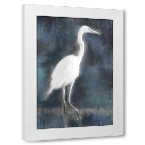 White Heron White Modern Wood Framed Art Print by Allen, Kimberly