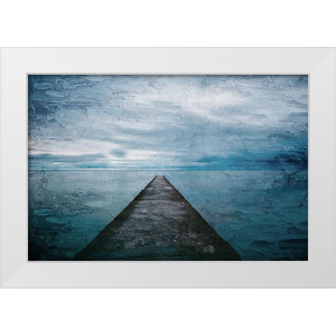 Dock White Modern Wood Framed Art Print by Allen, Kimberly