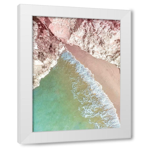 Beach Cliffs White Modern Wood Framed Art Print by Allen, Kimberly