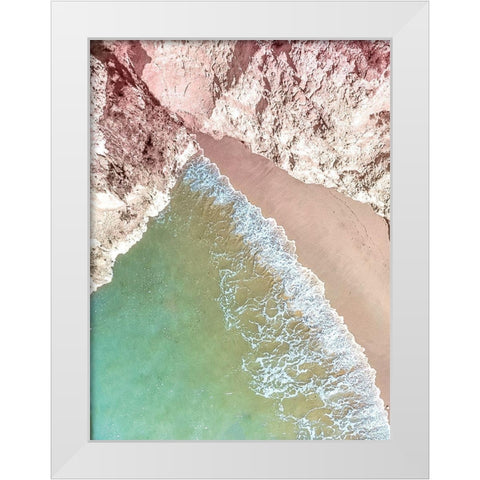 Beach Cliffs White Modern Wood Framed Art Print by Allen, Kimberly