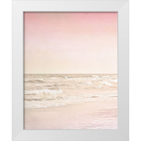 Beach Pink 1 White Modern Wood Framed Art Print by Allen, Kimberly