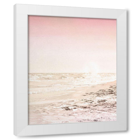 Beach Pink 2 White Modern Wood Framed Art Print by Allen, Kimberly