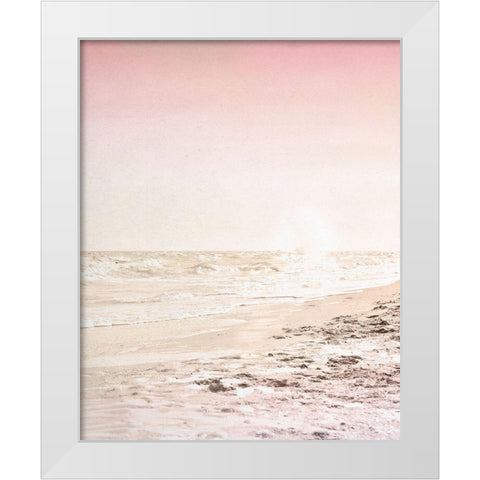 Beach Pink 2 White Modern Wood Framed Art Print by Allen, Kimberly