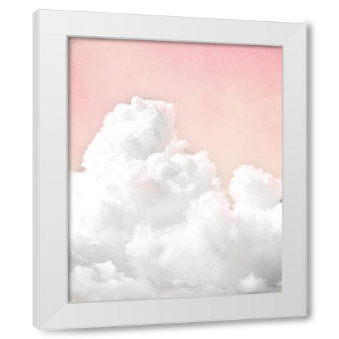 Pink Clouds White Modern Wood Framed Art Print by Allen, Kimberly