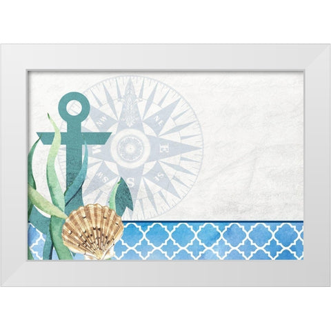 Bayside 6 White Modern Wood Framed Art Print by Allen, Kimberly