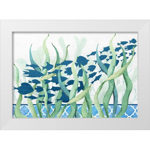 Bayside 8 White Modern Wood Framed Art Print by Allen, Kimberly