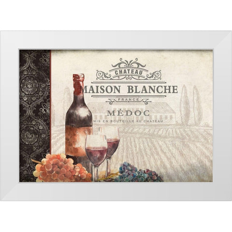 Vineyard View 5 White Modern Wood Framed Art Print by Allen, Kimberly