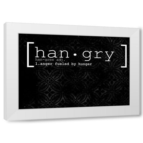 Hangry White Modern Wood Framed Art Print by Allen, Kimberly