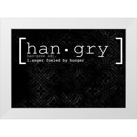 Hangry White Modern Wood Framed Art Print by Allen, Kimberly
