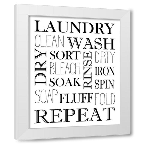 Repeat Laundry White Modern Wood Framed Art Print by Allen, Kimberly