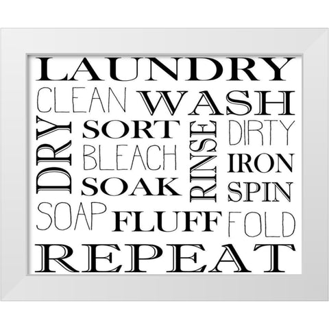 Repeat Laundry Horizontal White Modern Wood Framed Art Print by Allen, Kimberly