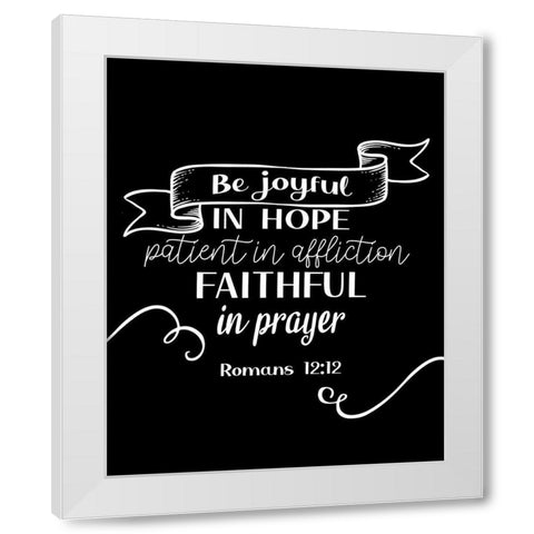 Be Joyful White Modern Wood Framed Art Print by Allen, Kimberly