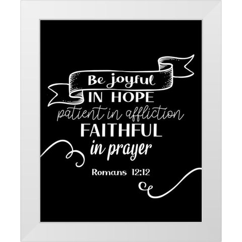 Be Joyful White Modern Wood Framed Art Print by Allen, Kimberly