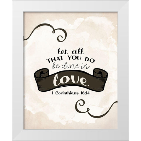 Let All White Modern Wood Framed Art Print by Allen, Kimberly