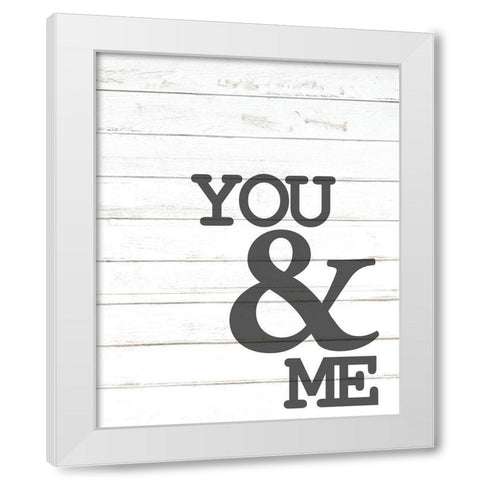 You Plus Me 2 White Modern Wood Framed Art Print by Allen, Kimberly