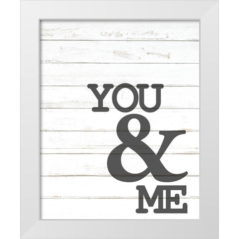 You Plus Me 2 White Modern Wood Framed Art Print by Allen, Kimberly