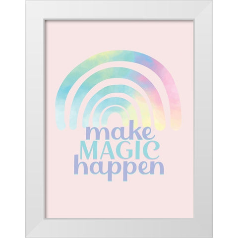 Make Magic White Modern Wood Framed Art Print by Allen, Kimberly