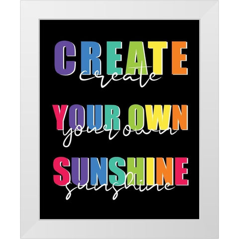 Create White Modern Wood Framed Art Print by Allen, Kimberly
