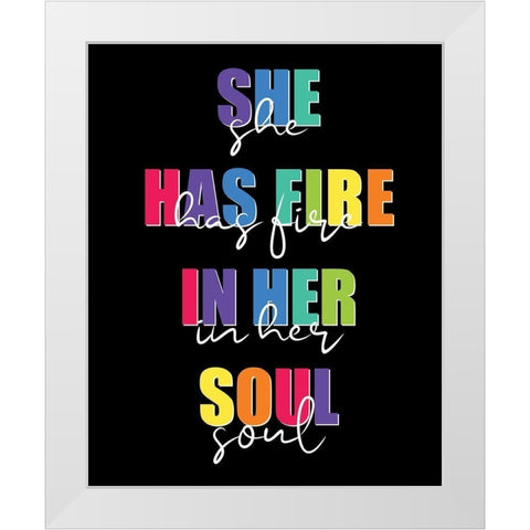 She Has White Modern Wood Framed Art Print by Allen, Kimberly