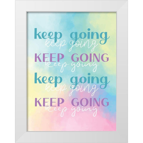 Keep Going White Modern Wood Framed Art Print by Allen, Kimberly