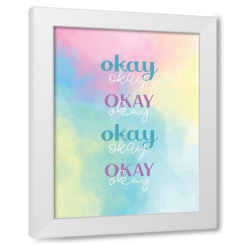 Okay White Modern Wood Framed Art Print by Allen, Kimberly