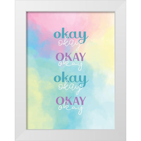 Okay White Modern Wood Framed Art Print by Allen, Kimberly
