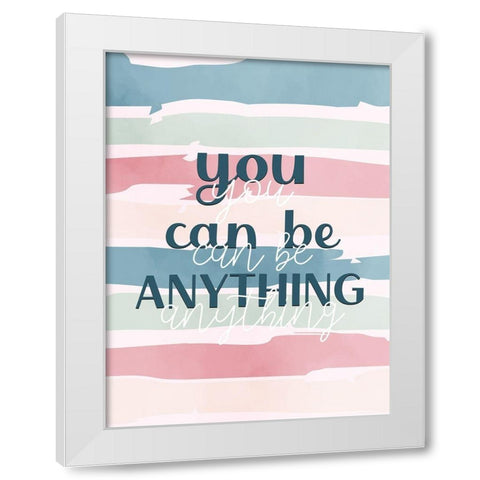 Anything White Modern Wood Framed Art Print by Allen, Kimberly