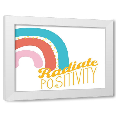 Radiate White Modern Wood Framed Art Print by Allen, Kimberly
