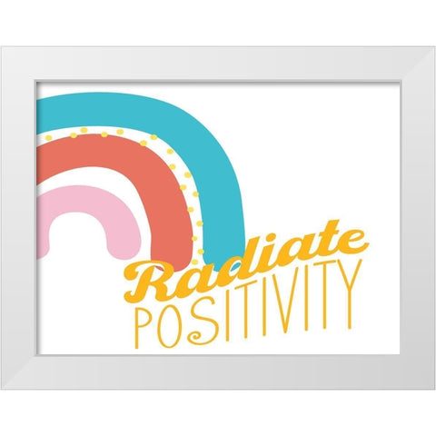Radiate White Modern Wood Framed Art Print by Allen, Kimberly