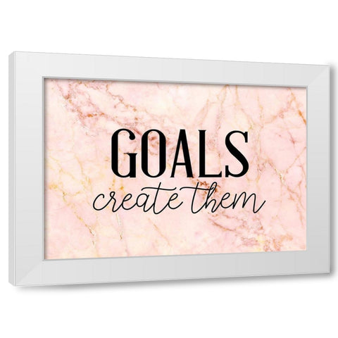 Goals White Modern Wood Framed Art Print by Allen, Kimberly