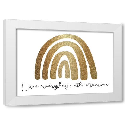 Live Everyday White Modern Wood Framed Art Print by Allen, Kimberly