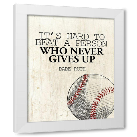 Its Hard to Beat White Modern Wood Framed Art Print by Allen, Kimberly