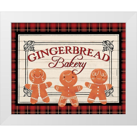 Gingerbread Bakery White Modern Wood Framed Art Print by Allen, Kimberly