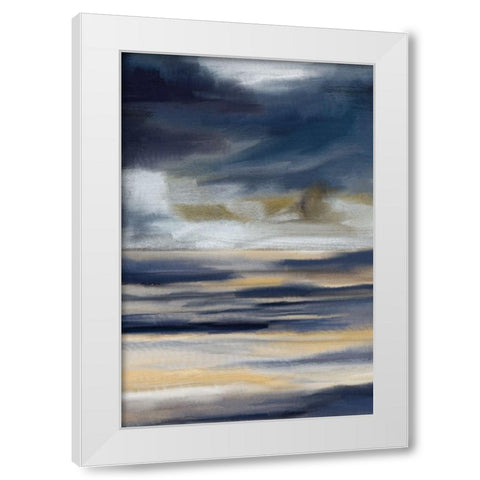 Blue Layers 1 V2 White Modern Wood Framed Art Print by Allen, Kimberly