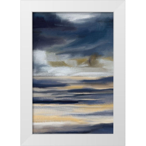 Blue Layers 1 V2 White Modern Wood Framed Art Print by Allen, Kimberly